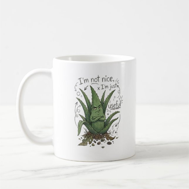 Jag är inte snäll, jag är bara användbar – Rolig v Kaffemugg (Vänster)