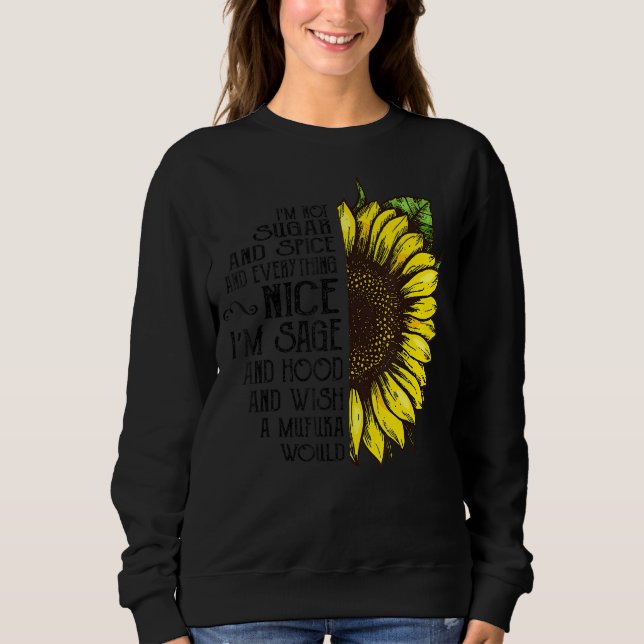 Jag är inte socker och spis och allt fint solflo t shirt (Framsida)