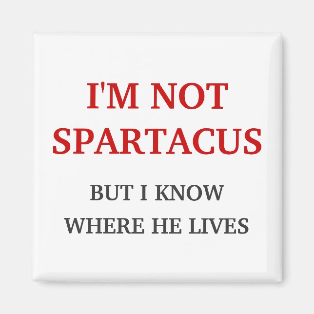 Jag är inte Spartacus Magnet (Framsidan)