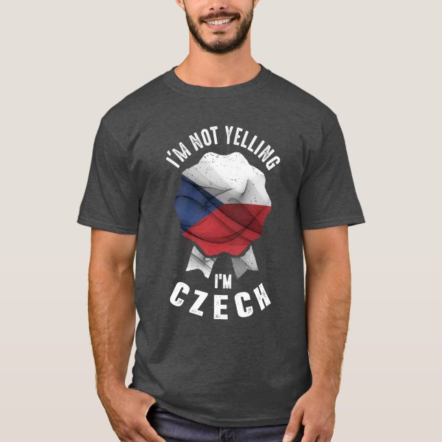 Jag är inte tjeckiska. t shirt (Framsida)