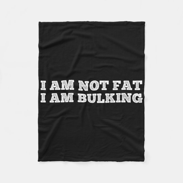 Jag är inte Tjock att jag blöder Fitness Bodybuild Fleecefilt (Framsidan)