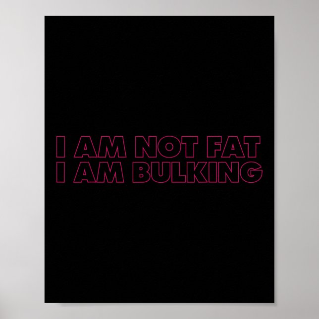 Jag är inte Tjock att jag blöder Fitness Bodybuild Poster (Framsidan)