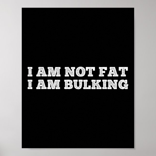 Jag är inte Tjock att jag blöder Fitness Bodybuild Poster (Framsidan)