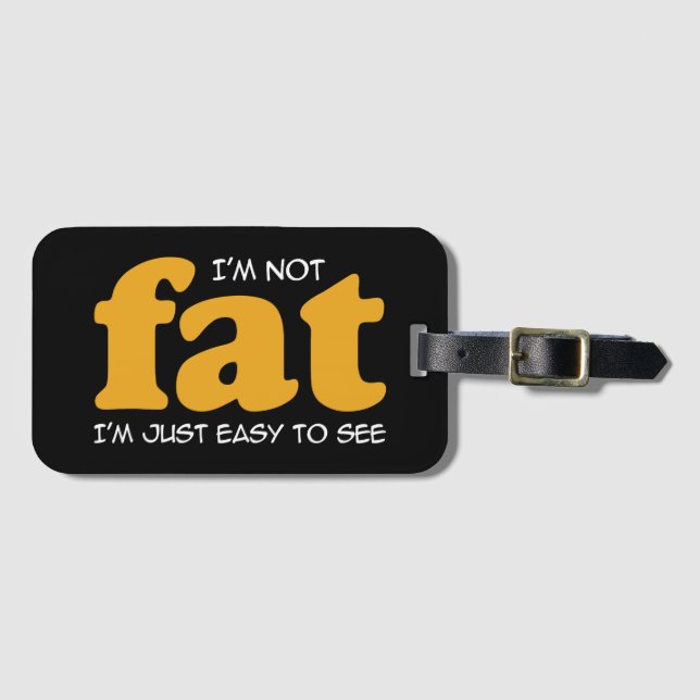 Jag är inte tjock bagagebricka (Framsida horisontal)