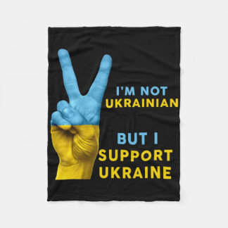 Jag är inte ukrainare men jag stöttar Ukraina Jag Fleecefilt