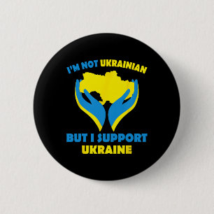 Jag är inte ukrainare men jag stöttar Ukraina Jag Knapp