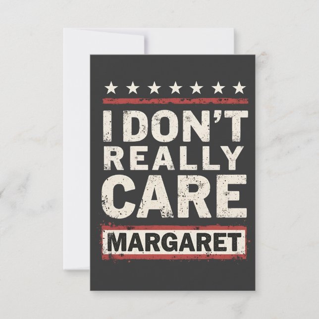 Jag är inte Verkligen Margaret J.D. Vance VP Humor Tack Kort (Framsida)