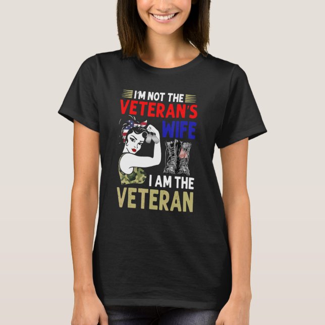 Jag är inte veteranens fru jag är veteran Dam T Shirt (Framsida)