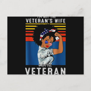 Jag är inte veteranens fru jag är veteran helg vykort