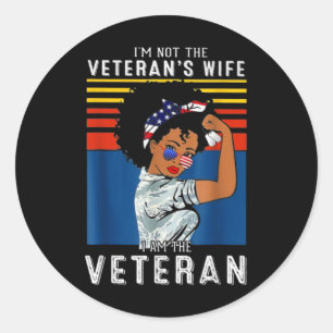 Jag är inte veteranens fru jag är veteran runt klistermärke