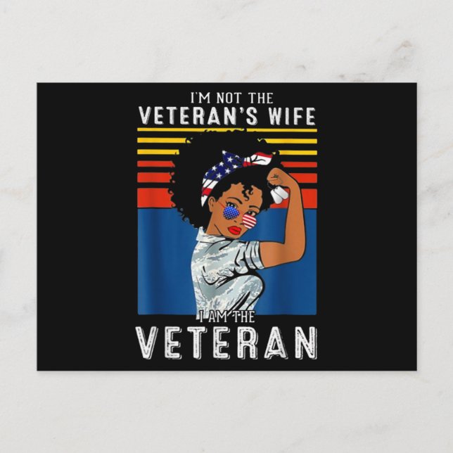 Jag är inte veteranens fru, jag är veteranen vykort (Framsida)