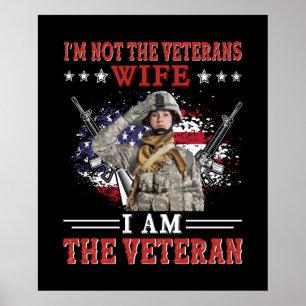 Jag är inte veteranernas fru jag är veteran poster