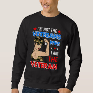 Jag är inte veteranernas fru, jag är veteranamerik lång ärmad tröja