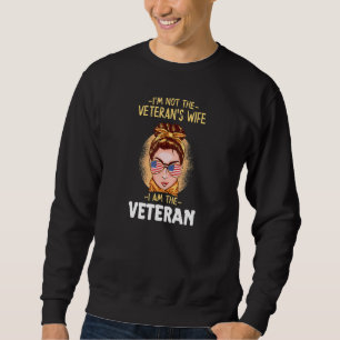 Jag är inte Veterans fru jag är veteranveterinär Lång Ärmad Tröja