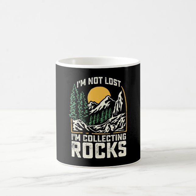 Jag är inte vilse jag samlar stenar kaffemugg (Center)