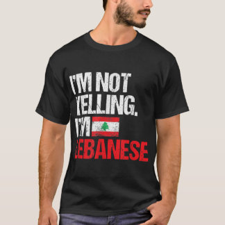 Jag är inte Yelling Im Libanese T Shirt