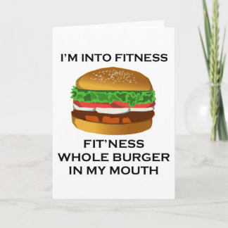 Jag är Into Fitness Burger Kort