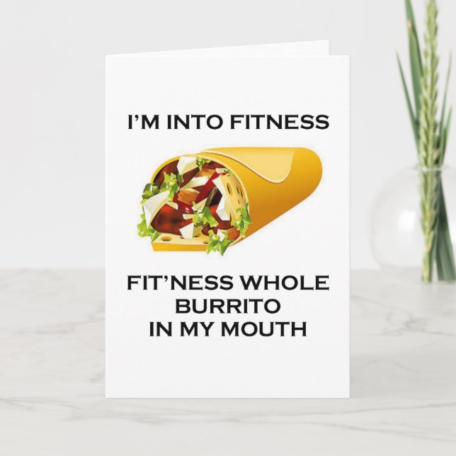 Jag är Into Fitness Burrito Kort (Framsida)