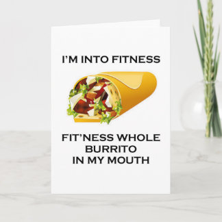 Jag är Into Fitness Burrito Kort