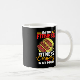 Jag är Into Fitness Corndog i min mun Kaffemugg