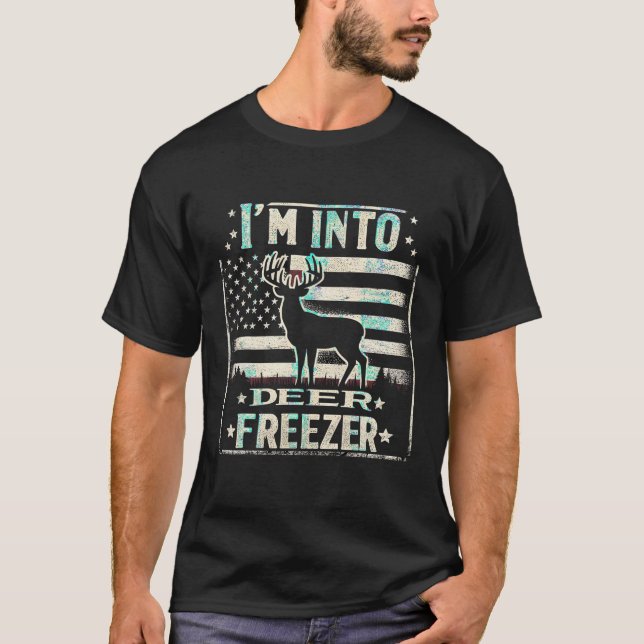 Jag är Into Fitness Hjort Freezer Funny Hjort Hunt T Shirt (Framsida)