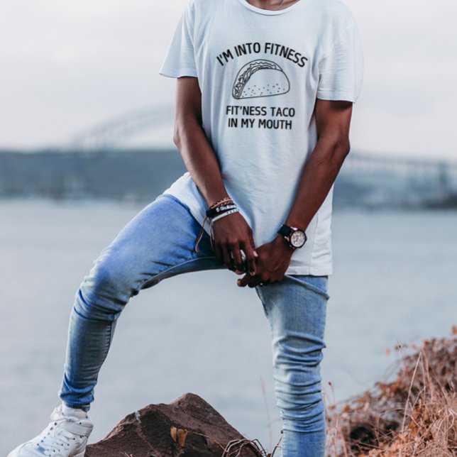 Jag är Into Fitness Taco i Mouth Funny Manar Shirt T Shirt (Skapare uppladdad)