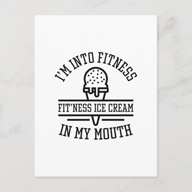 Jag är Into Fitness Vykort (Framsida)
