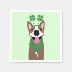 Jag är Irish Brown Hund Grönt Pappersservett