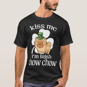 Jag är Irish Chow Chow Hund Shamrock St Patric T Shirt