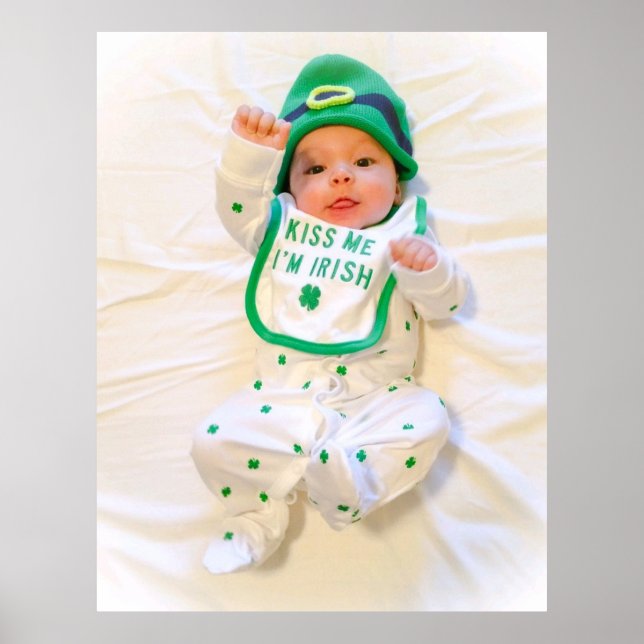 Jag är Irish Cute Pojke Leprechaun Hat Poster (Framsidan)