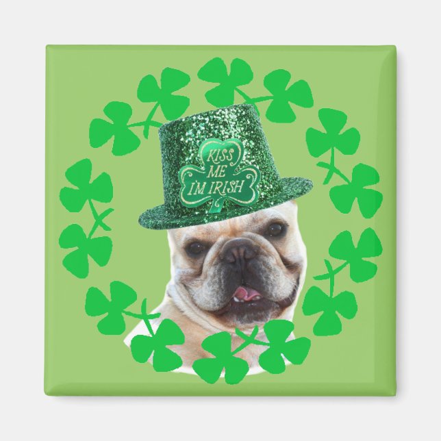 Jag är Irish Fransk Bulldog magnet (Framsidan)