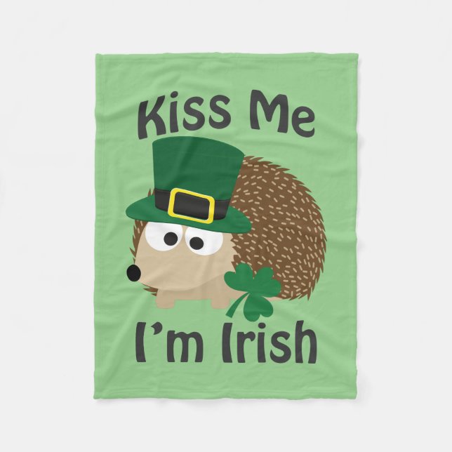 Jag är Irish Hedgehog Fleecefilt (Framsidan)