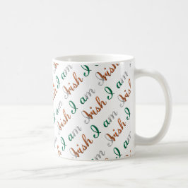 Jag är Irish Land Pride Typography Mönster Kaffemugg