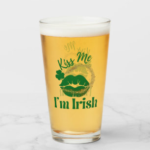 Jag är Irish Läppar och Shamrock. Glaskopp