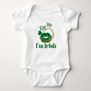 Jag är Irish Läppar och Shamrock. T Shirt