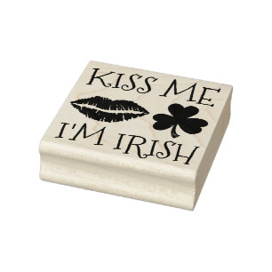 Jag är Irish Läppar Shamrock St. Patrick's Day Stämpel
