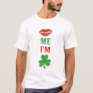 Jag är Irish Läppar Shamrock St. Patrick's Day Tee Shirt