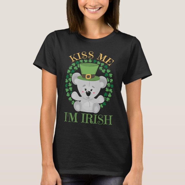 Jag är Irish Lucky Elephant Leprechaunss St Pa T Shirt (Framsida)