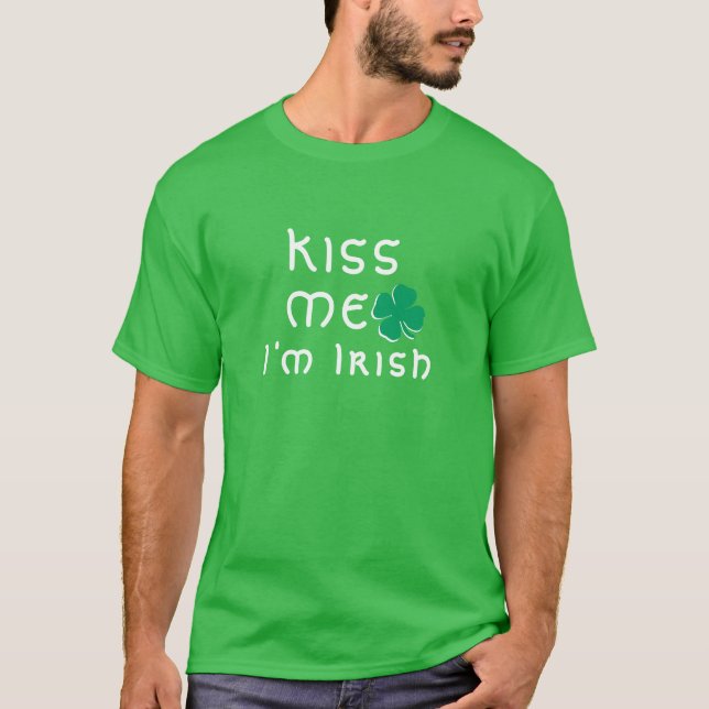 Jag är Irish Lucky Klöver Shamrock Grönt T Shirt (Framsida)