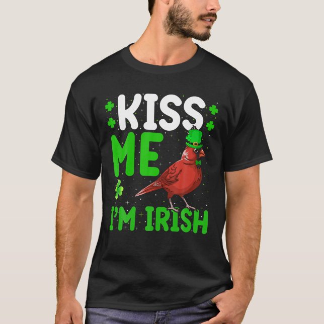 Jag är Irish Northern Cardinal Bird St. Patri T Shirt (Framsida)
