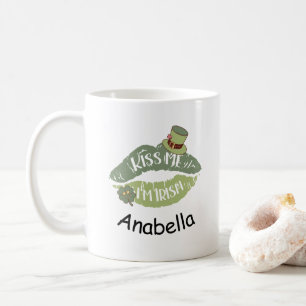 Jag är Irish Retro lip anpassningsbar St. Patrick' Kaffemugg