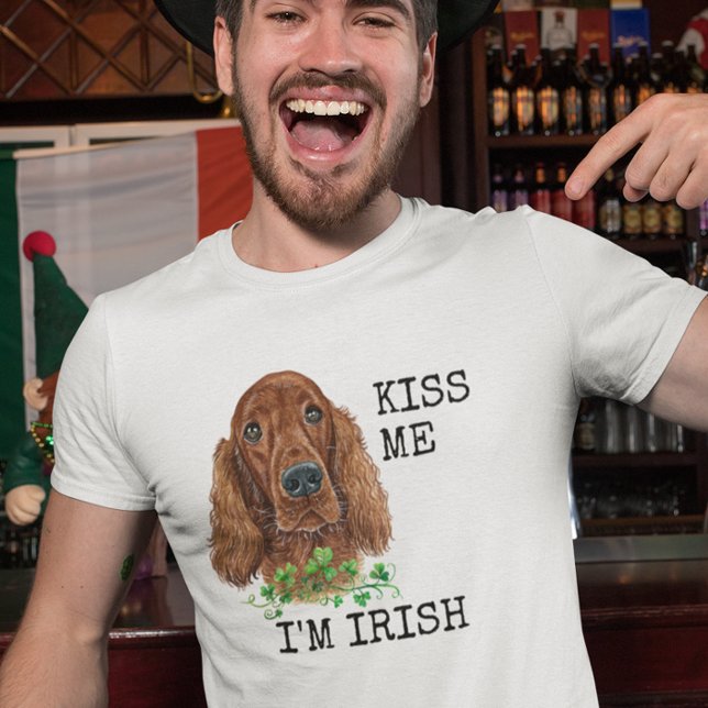 Jag är Irish Setter Hund Shamrock T Shirt (Skapare uppladdad)