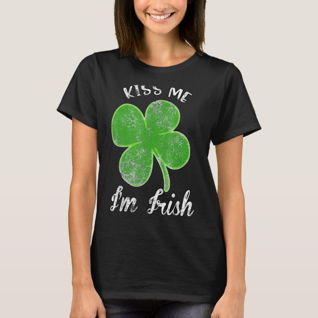 Jag är Irish Shamrock Klöver Saint patrick Da T Shirt (Framsida)