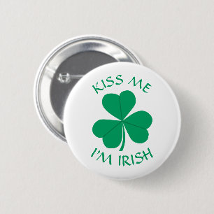 Jag är Irish Shamrock St. Patrick's Day Knapp