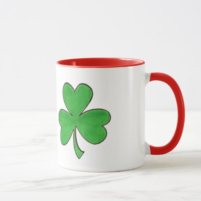 Jag är Irish St. Patrick Day Shamrock Grönt Mugg (Höger)