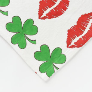 Jag är Irish St. Saint patrick's day Shamrock Fleecefilt