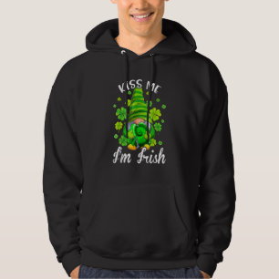 Jag är Irish Tie Dye Gnome St patrick's day Hoodie