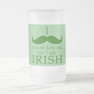 Jag är iriska. frostat ölglas