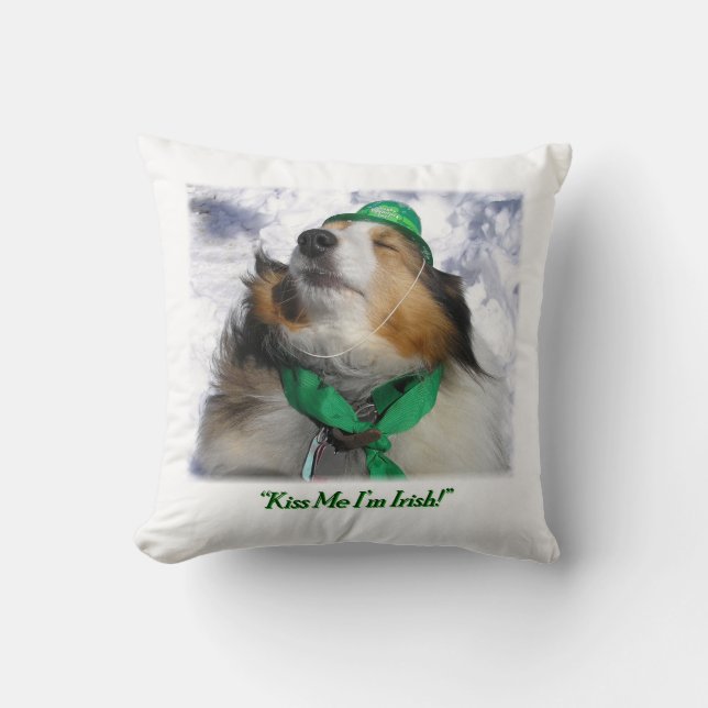 Jag är irländare! Dekorativ kudde (Framsida)