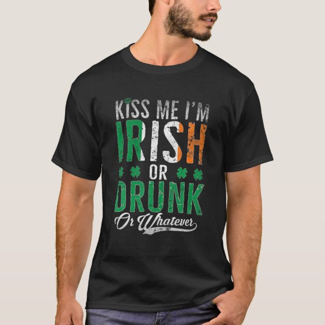 Jag är irländare eller Spelar ingen roll St. Patri T Shirt (Framsida)